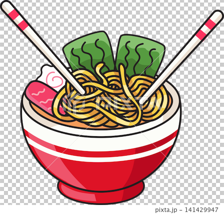 ramen noodles with meat in soup ramen noodles with meat in soup 141429947