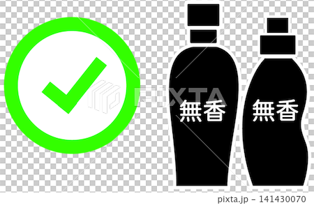 香害・化学物質過敏症への配慮を求める注意喚起マーク　無香料の推奨 141430070