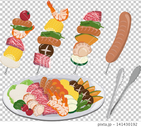 BBQ and ingredient set BBQ and ingredient set 141430192