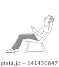 スマートフォンの操作に悩むシニア男性のイラスト 141430847