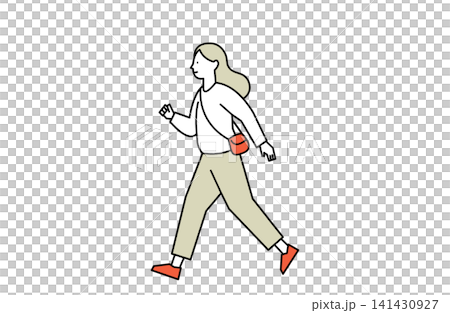 ウォーキングする人8 141430927
