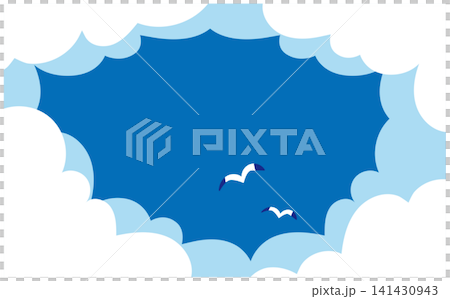 海鷗在天空中飛翔的背景畫面 141430943