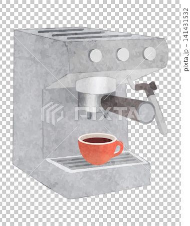 Espresso machine, hand-drawn watercolor illustration Espresso machine, hand-drawn watercolor illustration 141431532