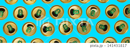 beverage cans bright blue background banner beverage cans bright blue background banner 141431817
