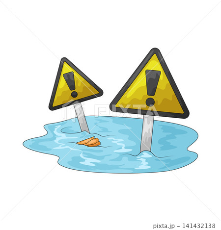 Illustration of flood warning 141432138
