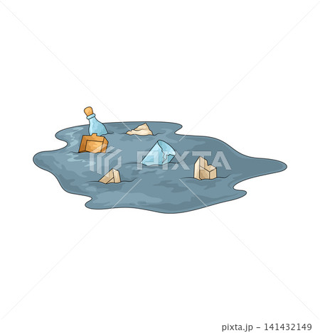 Illustration of water pollution 141432149