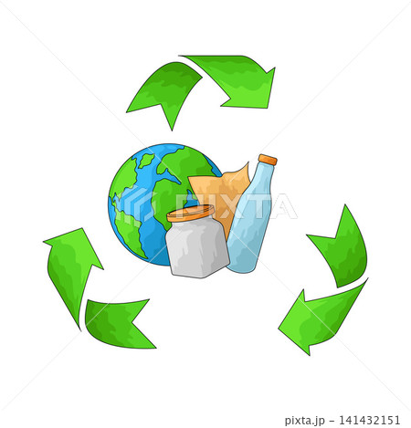 Illustration of recycling Illustration of recycling 141432151