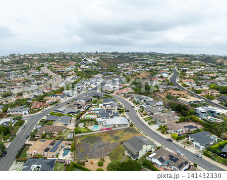 Aerial view of Bird Rock Neighborhood in San Diego, California Aerial view of Bird Rock Neighborhood in San Diego, California 141432330
