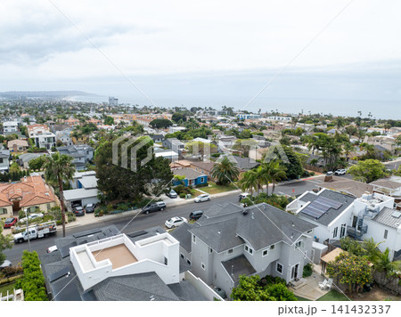 Aerial view of Bird Rock Neighborhood in San Diego, California Aerial view of Bird Rock Neighborhood in San Diego, California 141432337