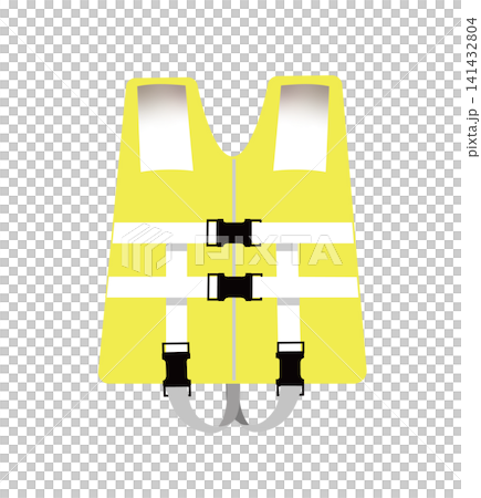 Illustration of a life jacket, yellow, for child safety, for boats and ships. Illustration of a life jacket, yellow, for child safety, for boats and ships. 141432804