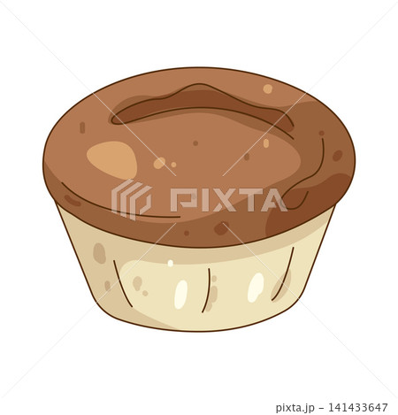 Illustration of chocolate muffin Illustration of chocolate muffin 141433647