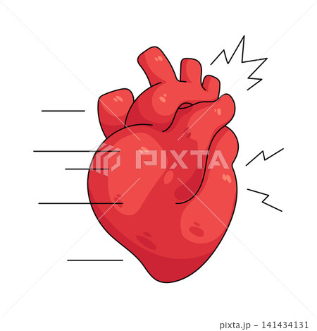 Illustration of fast heartbeat 141434131