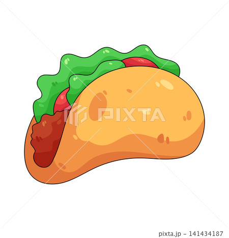 Illustration of taco Illustration of taco 141434187