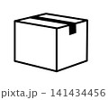 きれいに梱包された段ボール箱のイラスト（配送・宅配便・引っ越し） 141434456