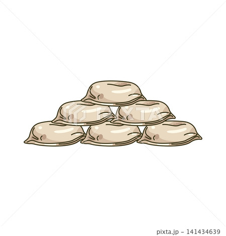 Illustration of sandbag barrier Illustration of sandbag barrier 141434639