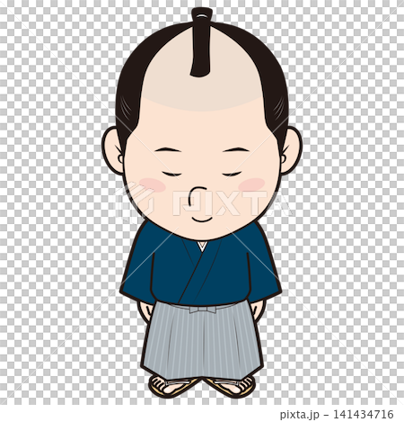 お辞儀する武士 お辞儀する武士 141434716