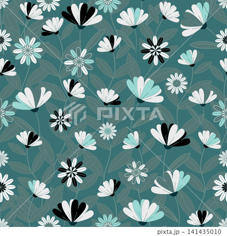 Floral seamless pattern, Flower chintz pattern seamless vector border print. Botanical batik background. Arabesque floral ornament motif for decoration fabric, women clothing, scarf, wallpaper design. Floral seamless pattern, Flower chintz pattern seamless vector border print. Botanical batik background. Arabesque floral ornament motif for decoration fabric, women clothing, scarf, wallpaper design. 141435010