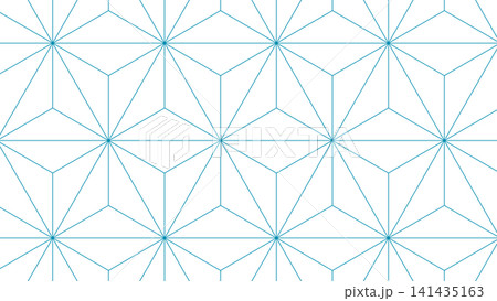 麻の葉パターン背景(スチールブルー)ベクター素材 | 透明背景 麻の葉パターン背景(スチールブルー)ベクター素材 | 透明背景 141435163