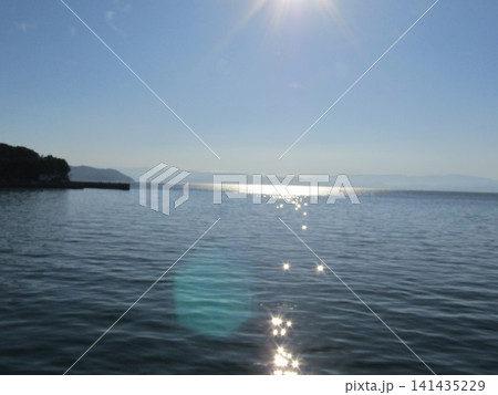 熊本県天草市御所浦町、青く美しい御所浦の海 熊本県天草市御所浦町、青く美しい御所浦の海 141435229