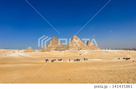The majesty of the Egyptian pyramids, Cairo, Giza 141435861