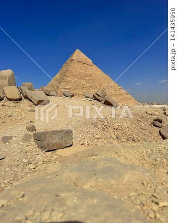 The majesty of the Egyptian pyramids, Cairo, Giza 141435950
