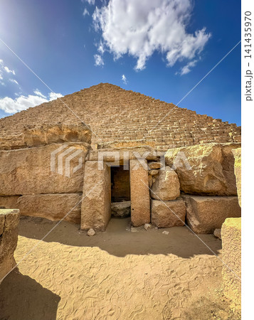 The majesty of the Egyptian pyramids, Cairo, Giza 141435970