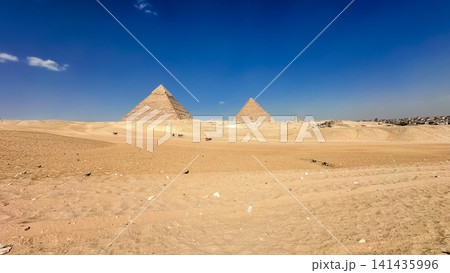 The majesty of the Egyptian pyramids, Cairo, Giza 141435996