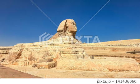 The Great Sphinx guards the pyramids of the pharaohs at Giza. The Great Sphinx guards the pyramids of the pharaohs at Giza. 141436060