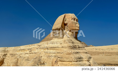 The Great Sphinx guards the pyramids of the pharaohs at Giza. The Great Sphinx guards the pyramids of the pharaohs at Giza. 141436066