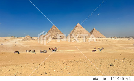 The majesty of the Egyptian pyramids, Cairo, Giza 141436166