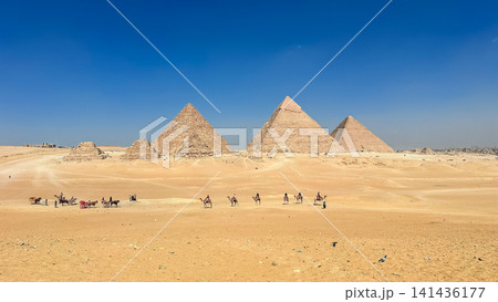 The majesty of the Egyptian pyramids, Cairo, Giza 141436177