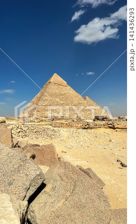 The majesty of the Egyptian pyramids, Cairo, Giza 141436293