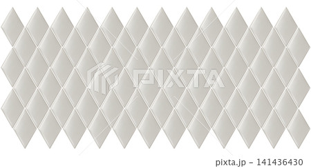 White diamond ceramic tile texture background with realistic 3d pattern 141436430