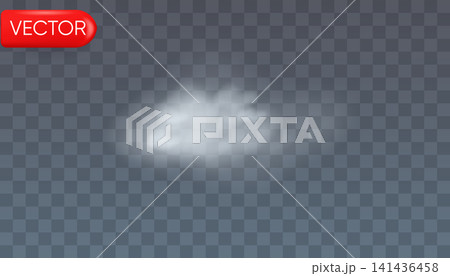 Realistic 3d white cloud overlay isolated vector eps10 on transparent background Realistic 3d white cloud overlay isolated vector eps10 on transparent background 141436458