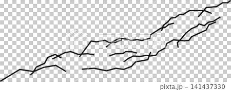 Line drawing illustration of a cliff 141437330