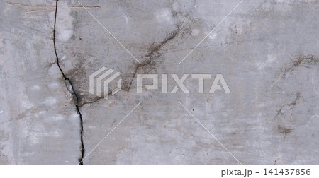 Weathered concrete wall with branching cracks. Weathered concrete wall with branching cracks. 141437856