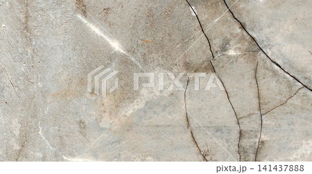 Cracked concrete surface with branching fissures. Cracked concrete surface with branching fissures. 141437888
