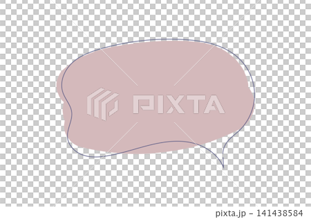 Abstract speech bubble with soft blush pink fill and dark outline on transparent or white background Abstract speech bubble with soft blush pink fill and dark outline on transparent or white background 141438584