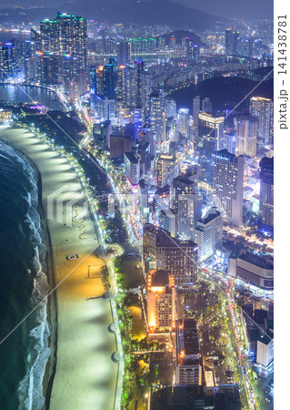 韓国釜山のとても美しい都会夜景 韓国釜山のとても美しい都会夜景 141438781