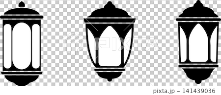 Lantern silhouette illustration Lantern silhouette illustration 141439036