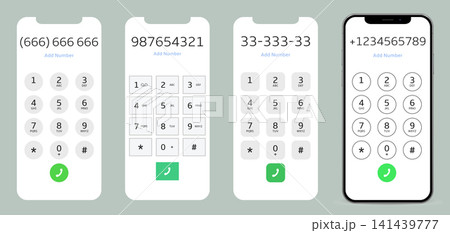 Smartphone dial keypad with numbers and letters. Interface keypad for touchscreen device. Smartphone dial keypad with numbers and letters. Interface keypad for touchscreen device. 141439777
