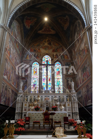 High Altar in the Santa Maria Novella Principal Dominican church in Florence, Italy High Altar in the Santa Maria Novella Principal Dominican church in Florence, Italy 141439868