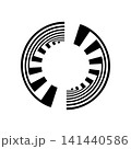 Circle Design Element with Rotation Movement Effect. 141440586