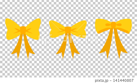 シンプルでかわいい蝶結びリボンのイラスト シンプルでかわいい蝶結びリボンのイラスト 141440807