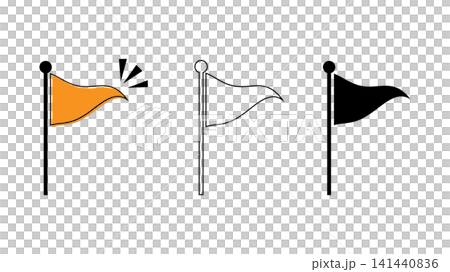 シンプルな旗のイラスト素材セット 141440836