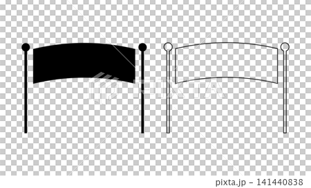 A set of simple flag illustration materials A set of simple flag illustration materials 141440838