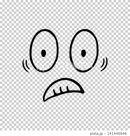 カートゥーン風の顔文字イラスト素材 141440846