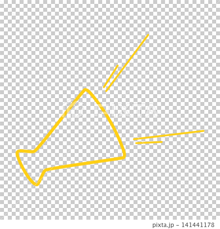 シンプルなメガホンの線画イラスト シンプルなメガホンの線画イラスト 141441178