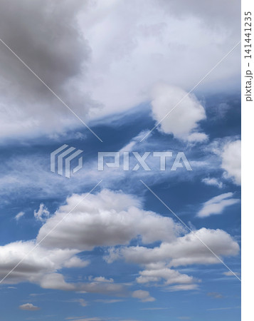 Textured Cloudscape with Blue Sky and White Clouds Textured Cloudscape with Blue Sky and White Clouds 141441235