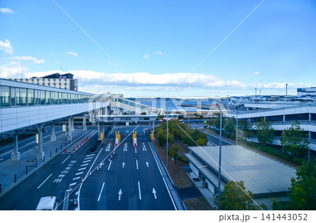 Looking from the outside of Nagoya airport, the view of carpark. The city of Nagoya, Japan. Travel concept. Word translation: Stop. Looking from the outside of Nagoya airport, the view of carpark. The city of Nagoya, Japan. Travel concept. Word translation: Stop. 141443052